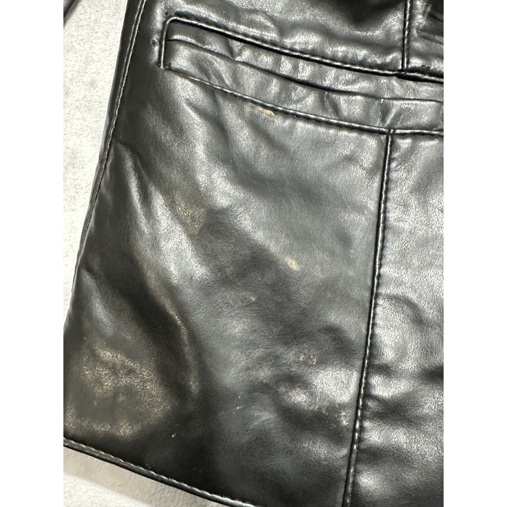 Reportage RGA Leather Jacket Men's Size Small Black Buttons See Flaws NWT - Picture 4 of 9